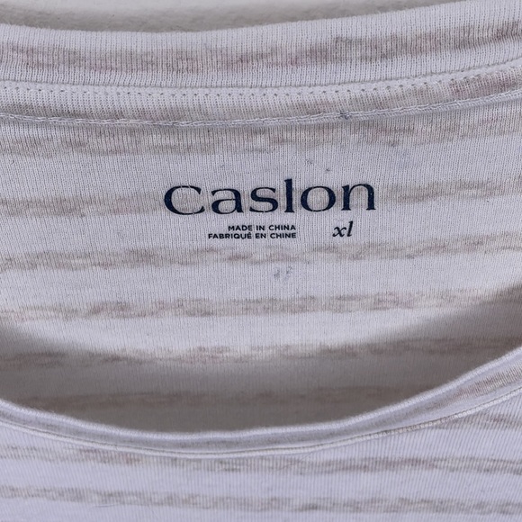 Caslon LS soft striped tee, size XL scoop neck - Picture 2 of 4
